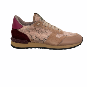 Pre Loved / Pre Owned Valentino Pink Lace Sneaker