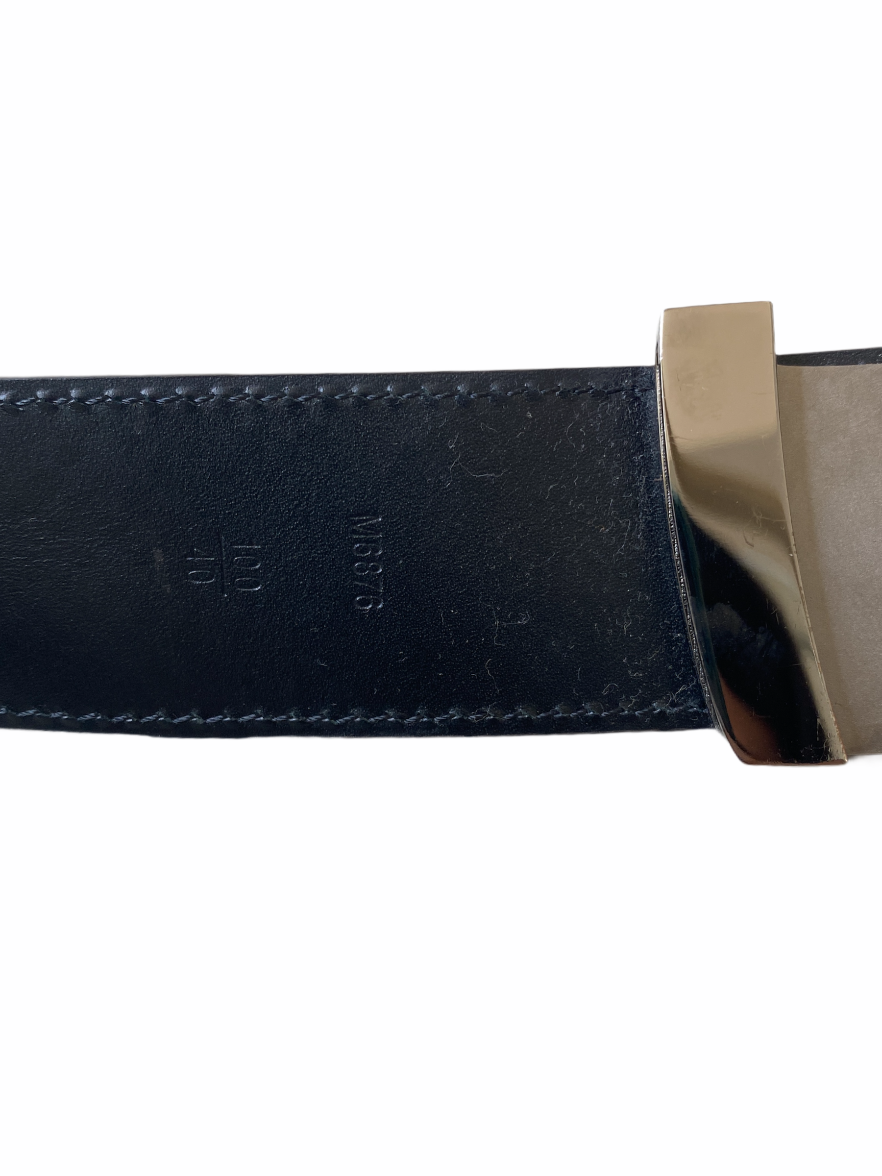 Signature leather belt Louis Vuitton Grey size 100 cm in Leather - 29676145