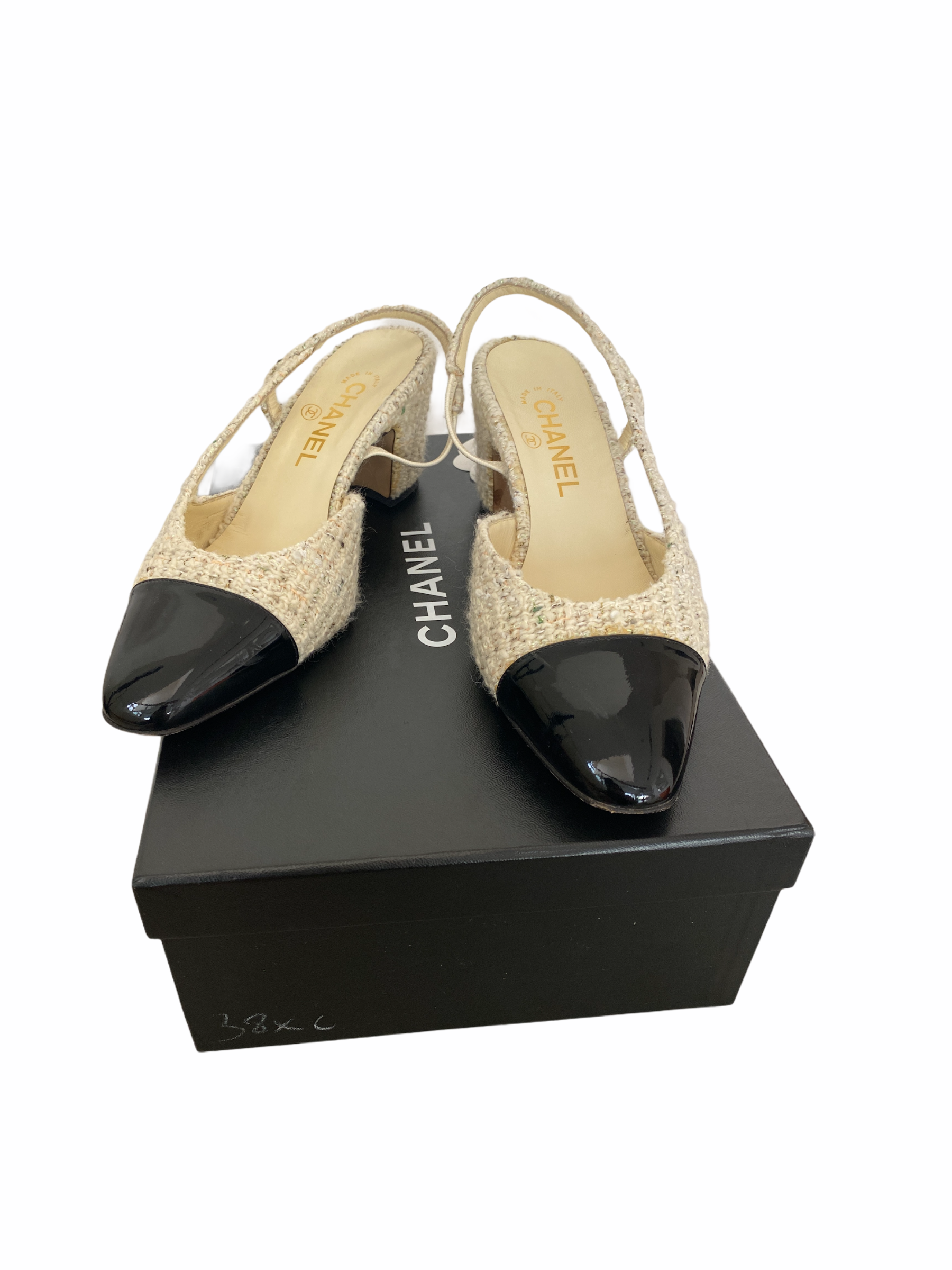 chanel slingback shoes for women 8 wide