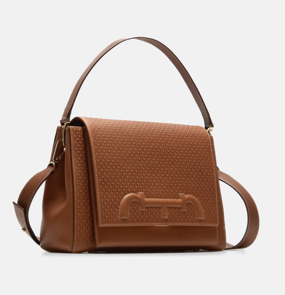 Doma Insignia Cut Out Bucket  Medium shoulder bag cognac - CH