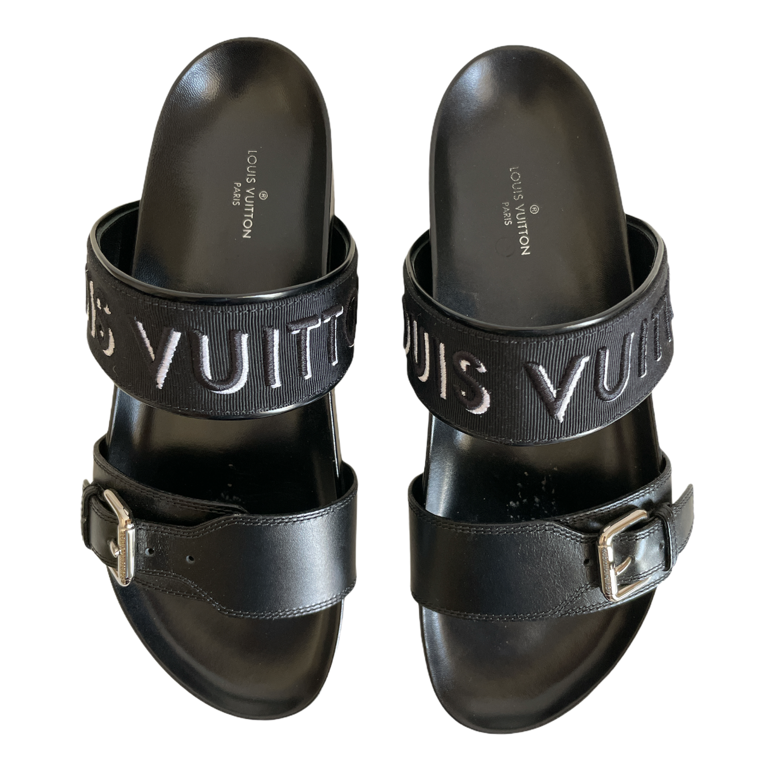 Louis Vuitton Bom Dia Flat Comfort Mule BLACK. Size 38.0
