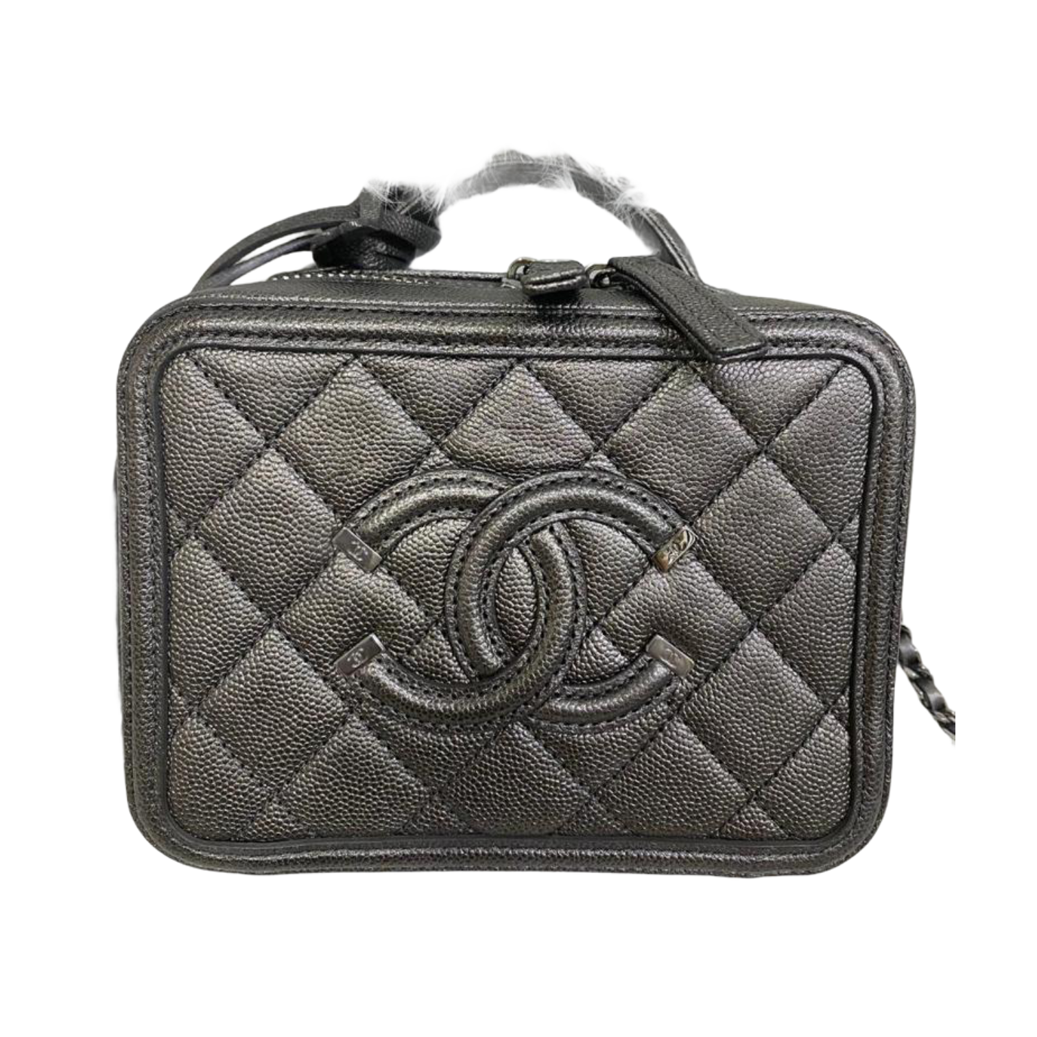 Pre Owned Chanel Grey Vanity Case