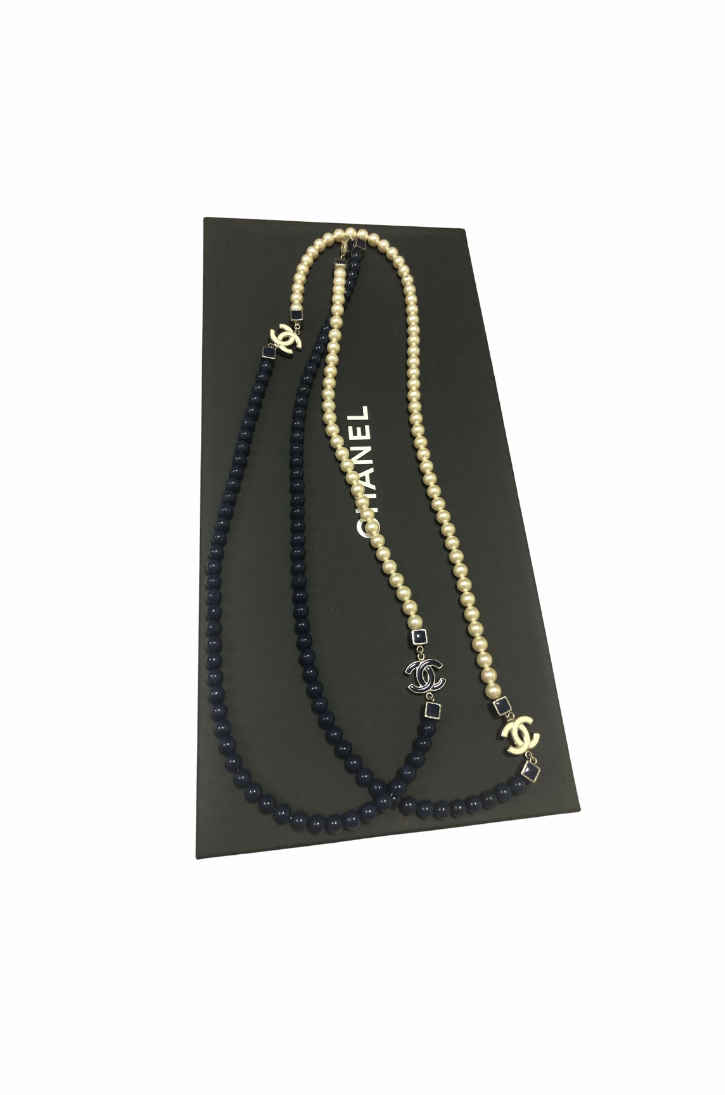 Pre Owned Chanel Pearl Double Strand Necklace | Shop Online Pre Owned Chanel Pearl Double Strand Necklace | Shop Online