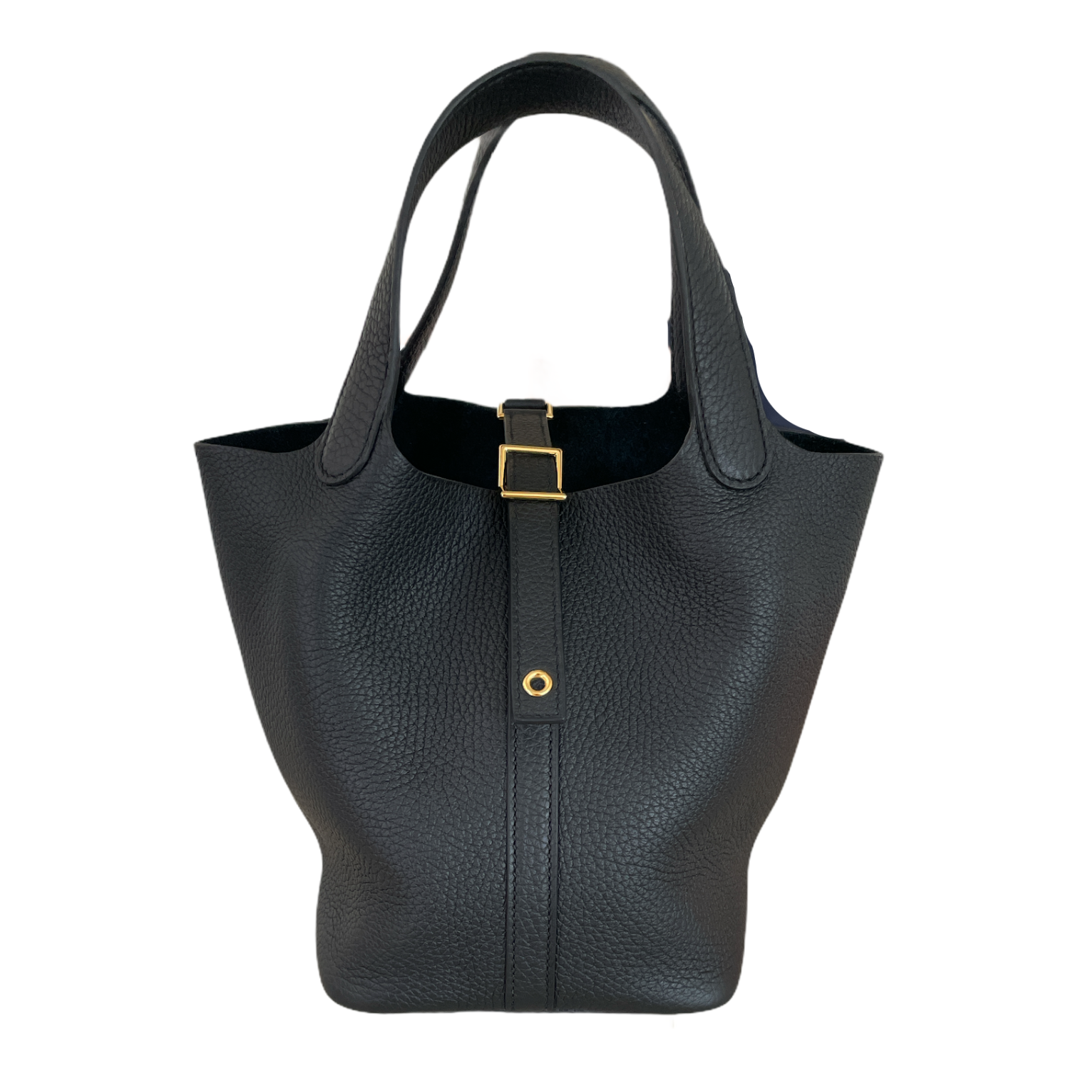 Buy Pre Owned Hermes Black Lock Picotin PM Handbag