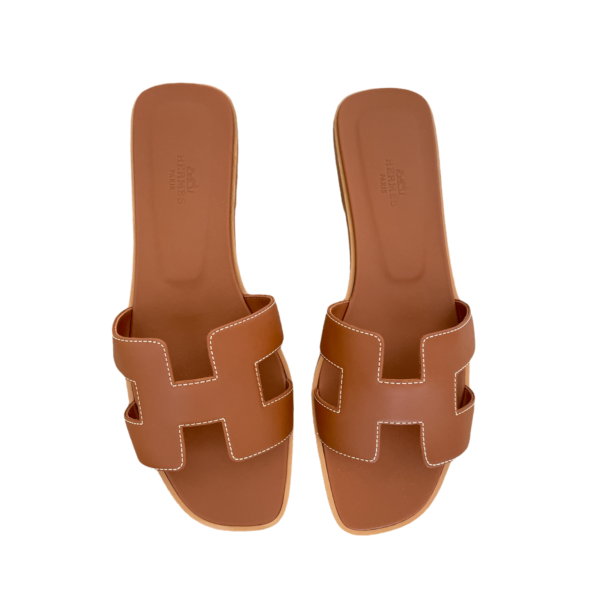 Hermes Brown Oran Sandals