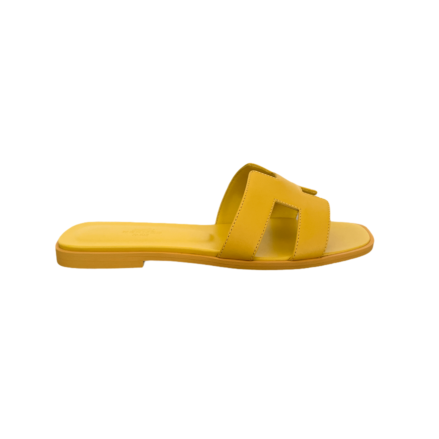Pre Loved Hermes Yellow Oran sandals size 38 EU