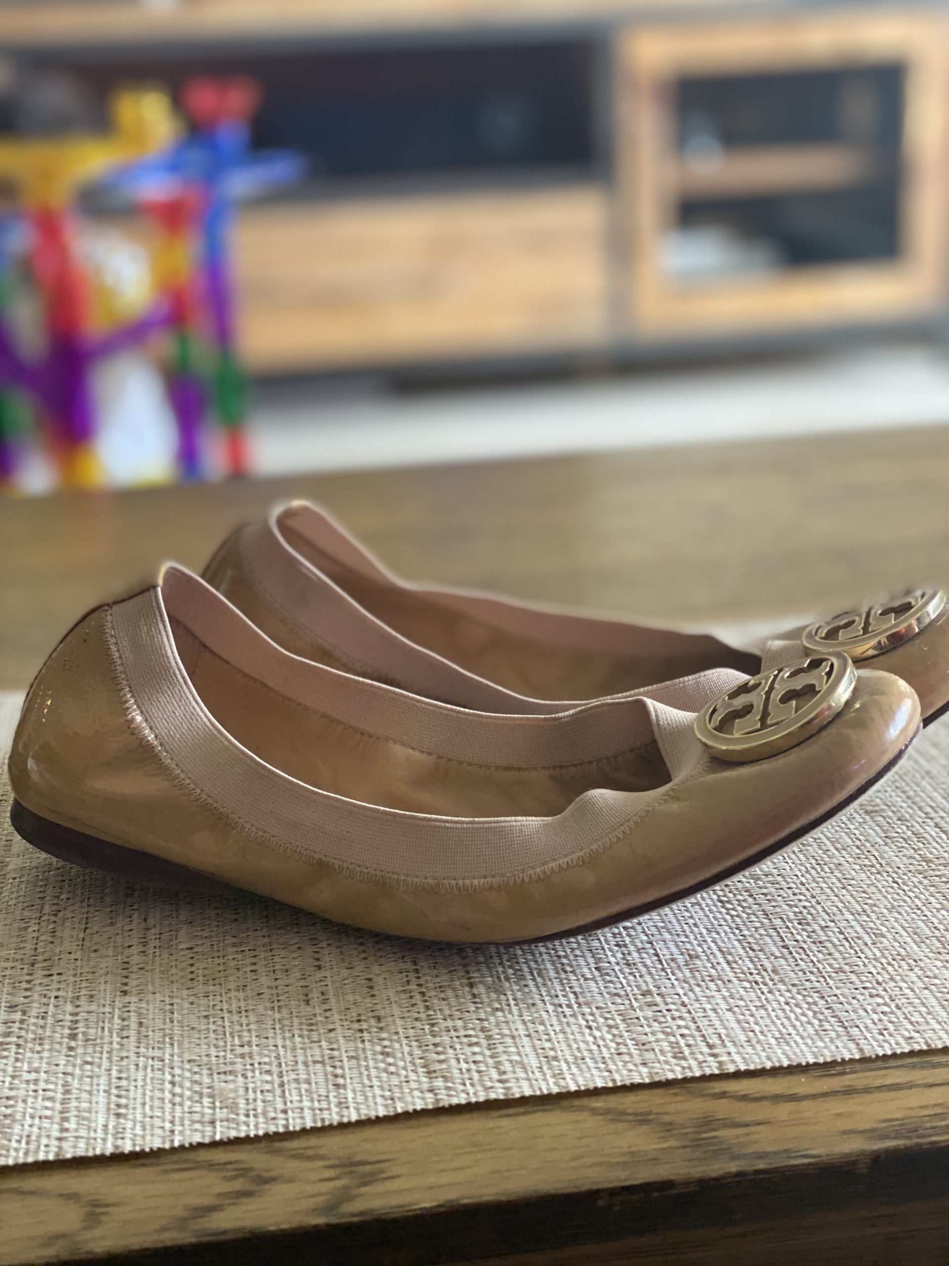 Pre Loved Tory Burch ballerina in beige colour Size 38