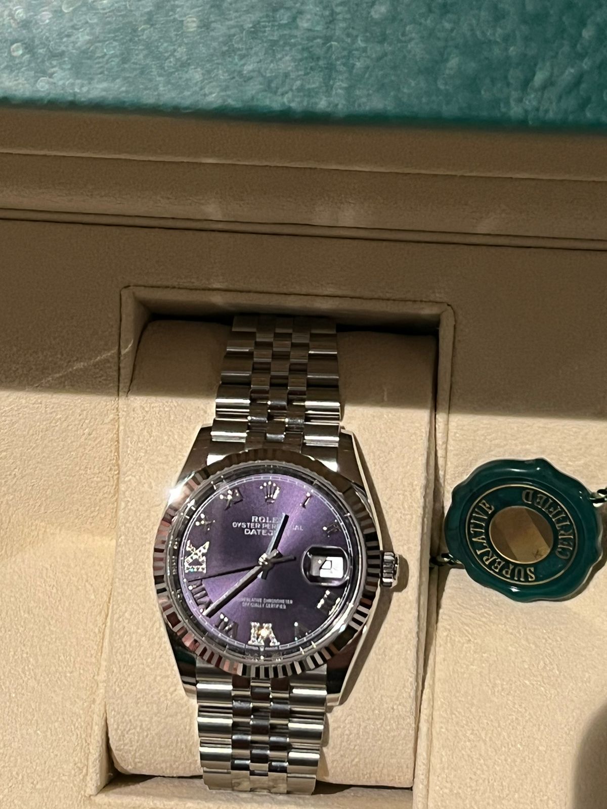 Purple rolex top datejust