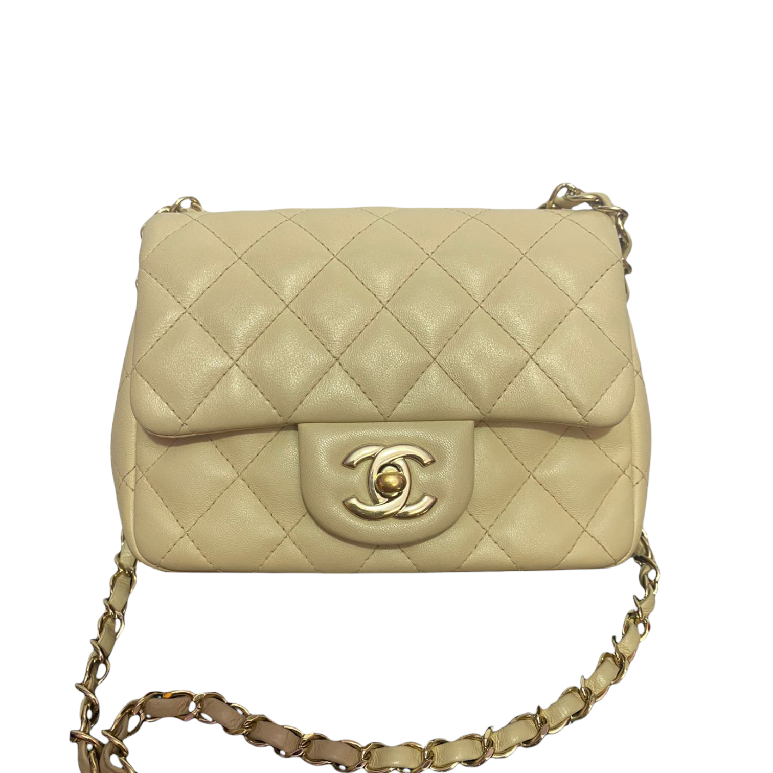 Chanel Mini Square Beige bag - The Luxury Flavor