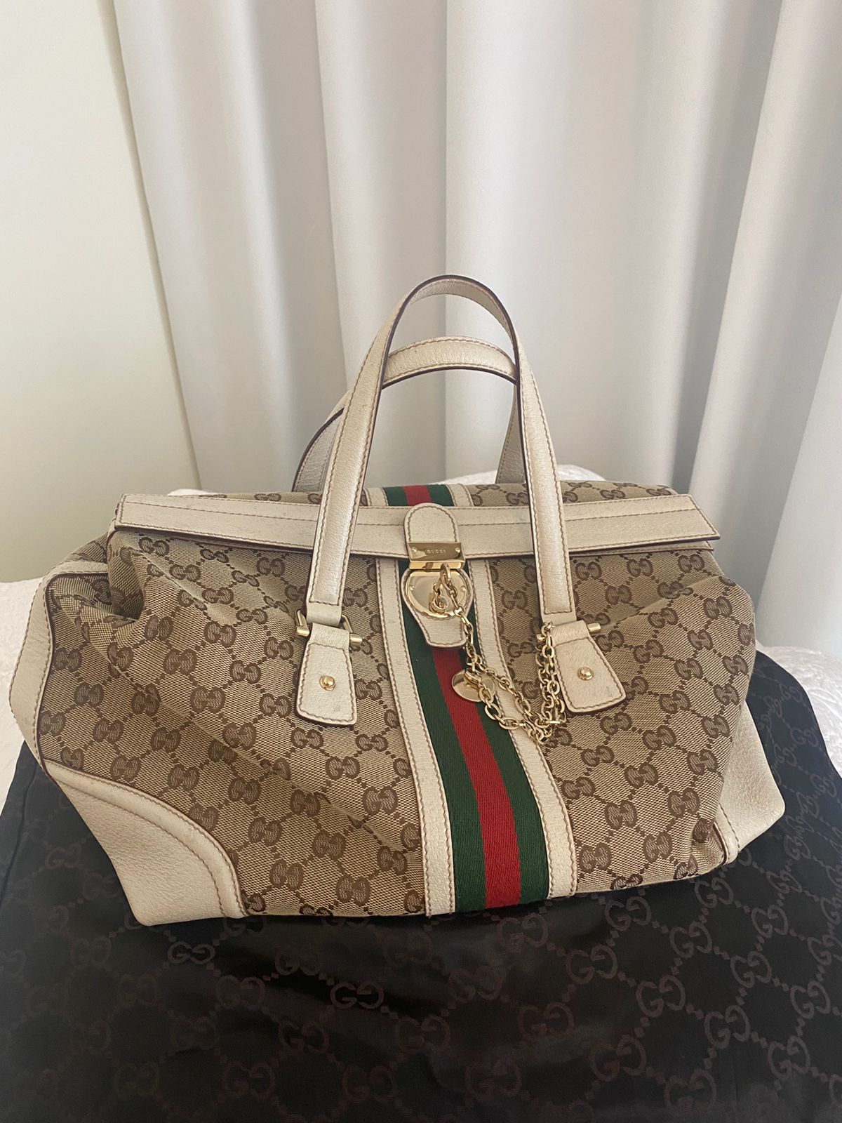 Gucci GG Monogram Canvas Treasure Boston Bag - The Luxury Flavor