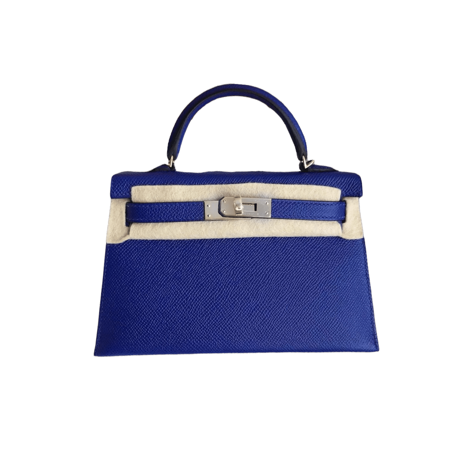 Hermes Kelly 20 Mini Blue Electric Epsom Bag - A stamp - THE PURSE