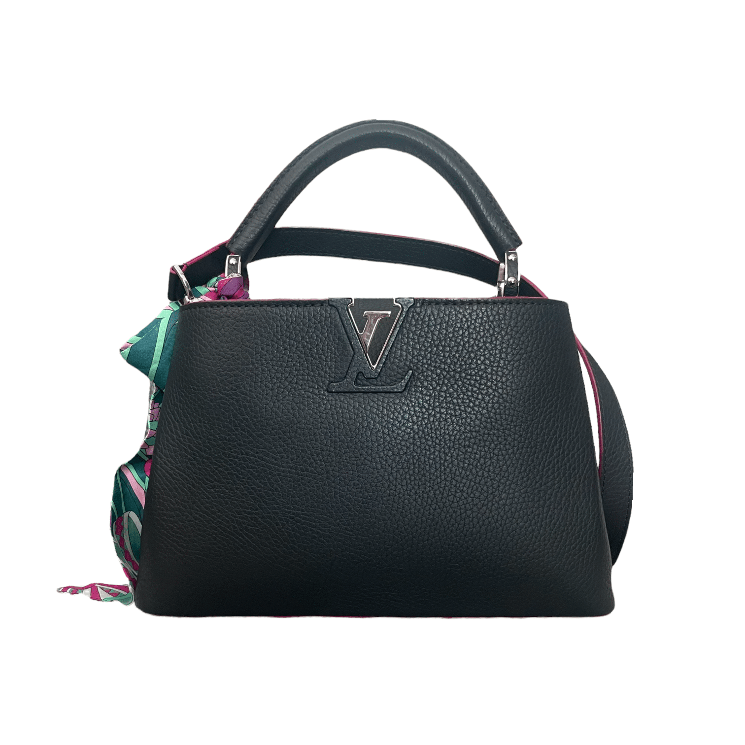 Louis Vuitton Black Taurillon Leather Capucines BB Bag - The