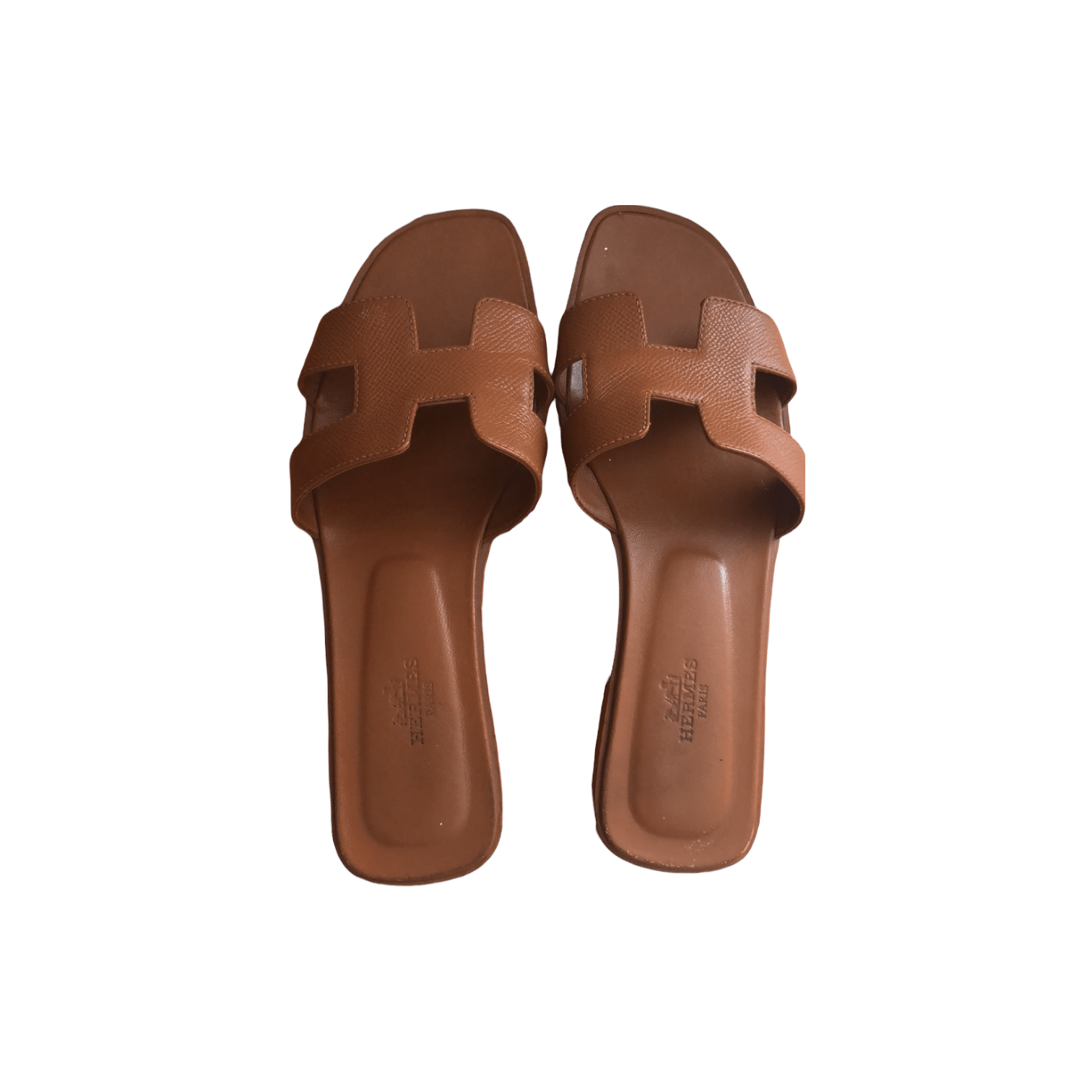 Oran leather sandal Hermès Gold size 35 EU in Leather - 19931535