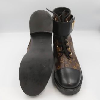 Louis Vuitton LV Monogram Wonderland Flat Ranger Combat boots 38.5