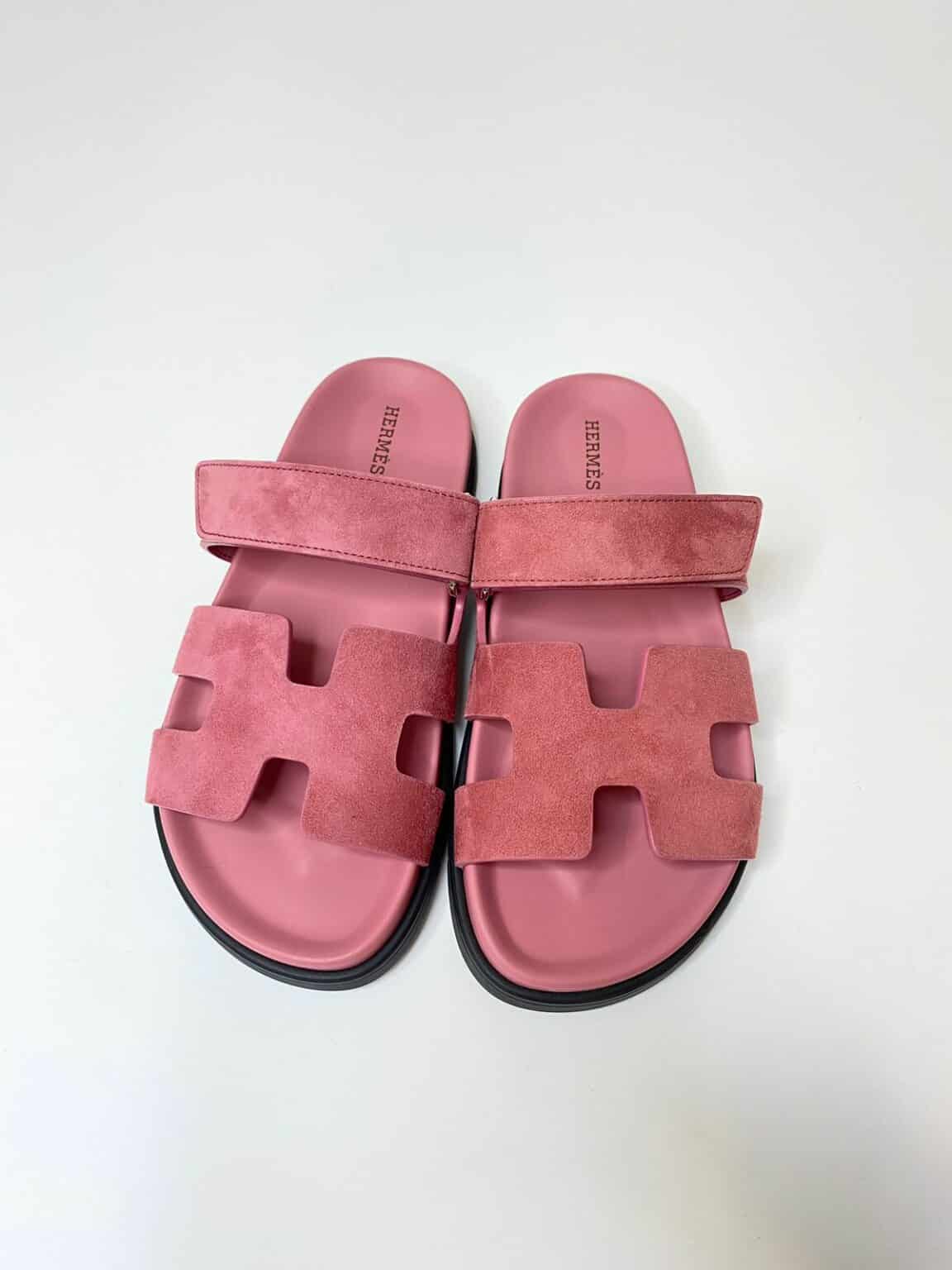 Hermes Chypre light pink Sandals 37 EU The Luxury Flavor
