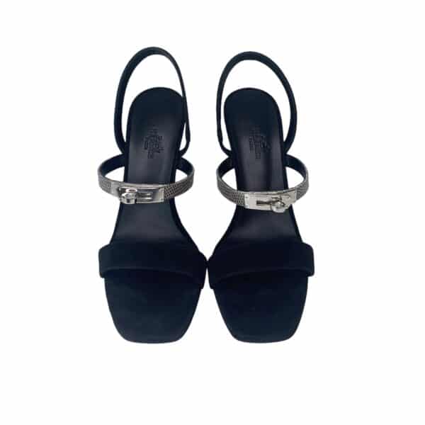 Hermes Glamour 95 Sandals Kelly Buckle PHW - The Luxury Flavor