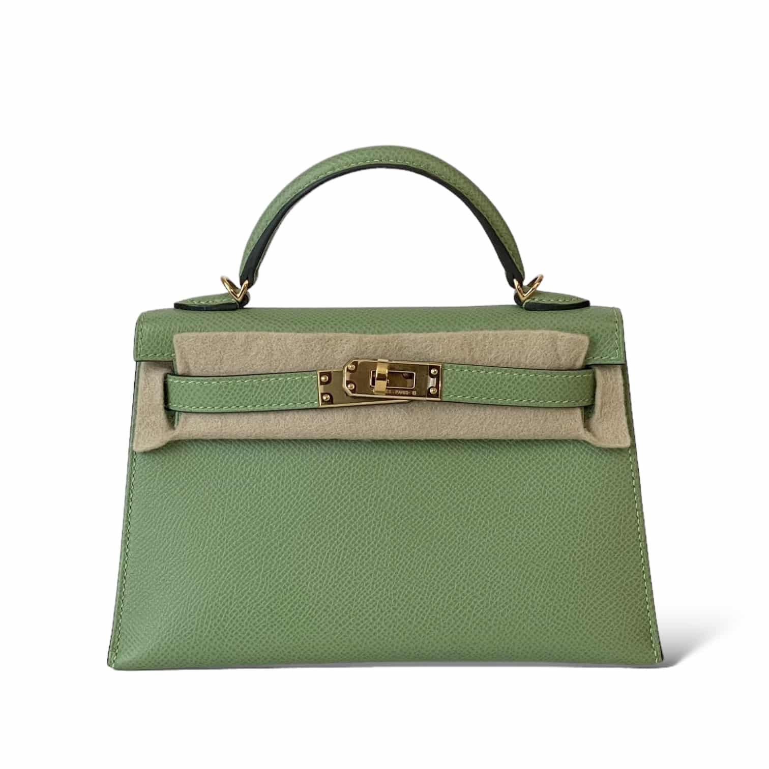 Hermes Mini Kelly Vert Jade GHW - The Luxury Flavor