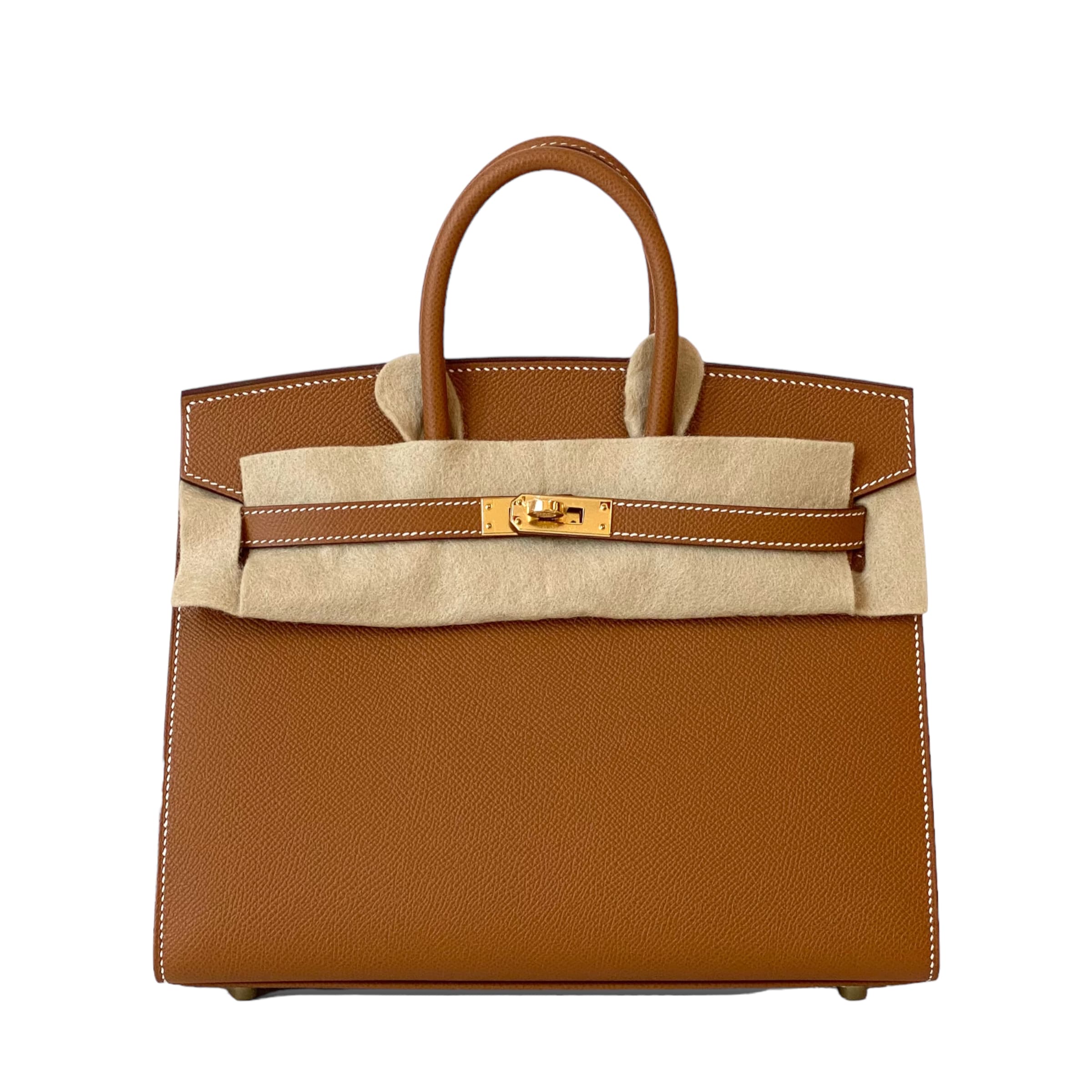 Hermes Birkin 25 Sellier Gold Bag