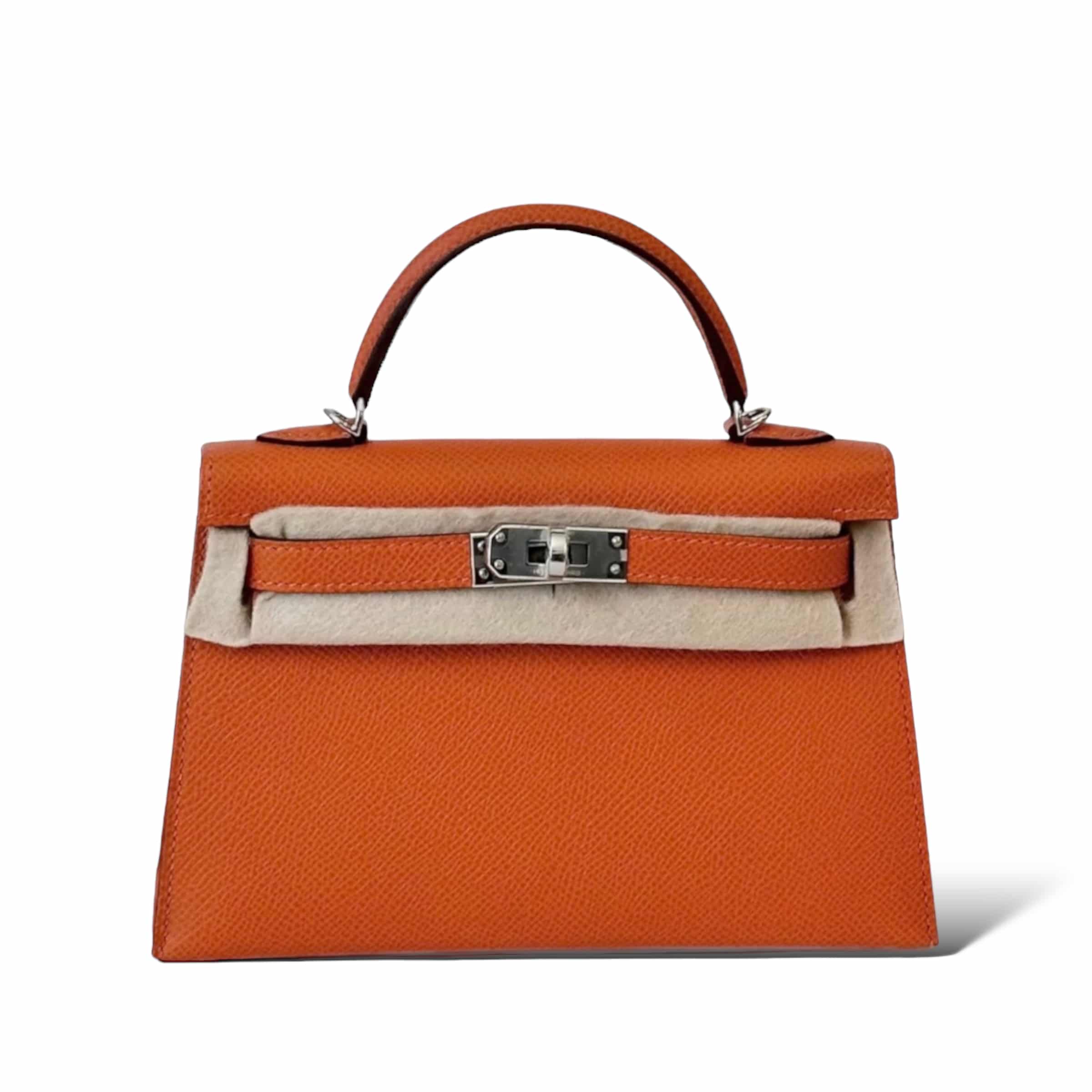 Hermes Kelly Mini Orange PHW - The Luxury Flavor