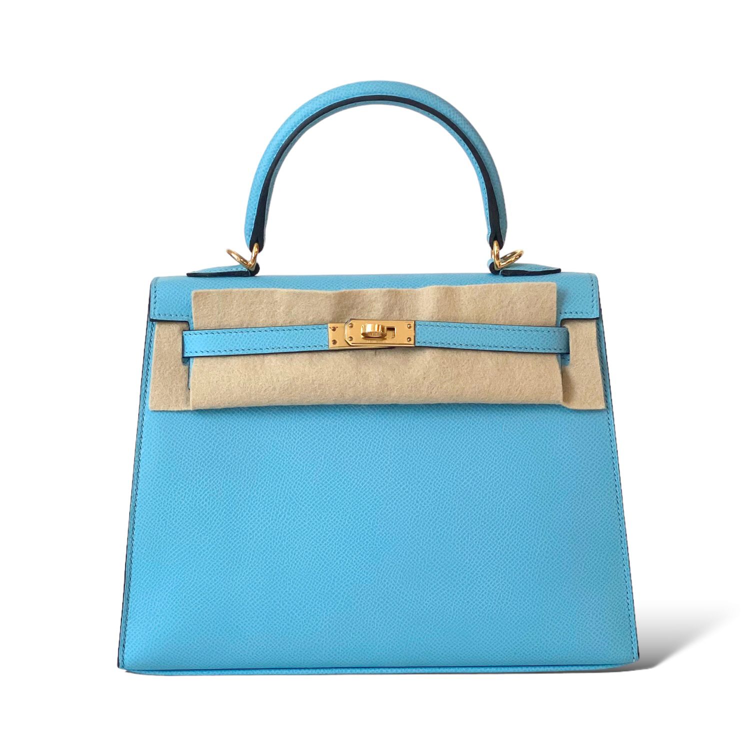 Hermes Kelly 25 Bleu Celeste GHW - The Luxury Flavor