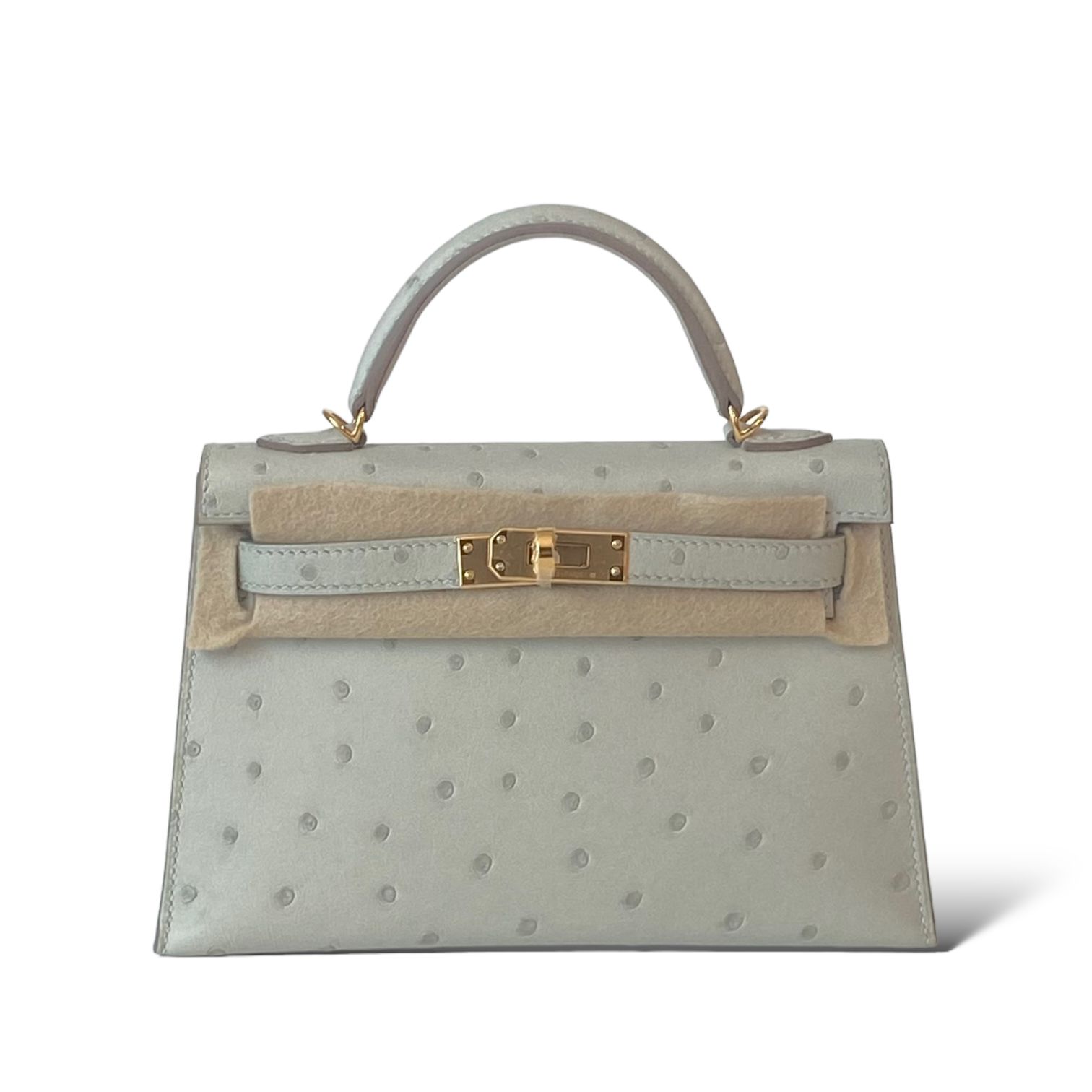 Hermes Kelly Mini Ostrich GHW