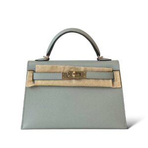 Hermes Mini Kelly I Bag CC53 Rouge Vif Ostrich GHW