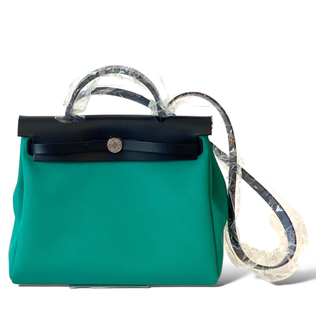 Hermes Herbag 31 Green PHW - The Luxury Flavor