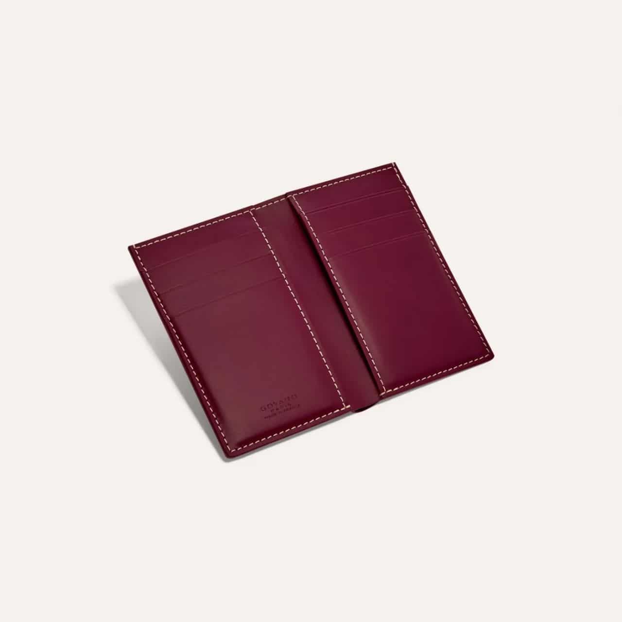 Leather wallet Goyard Burgundy in Leather - 35350547