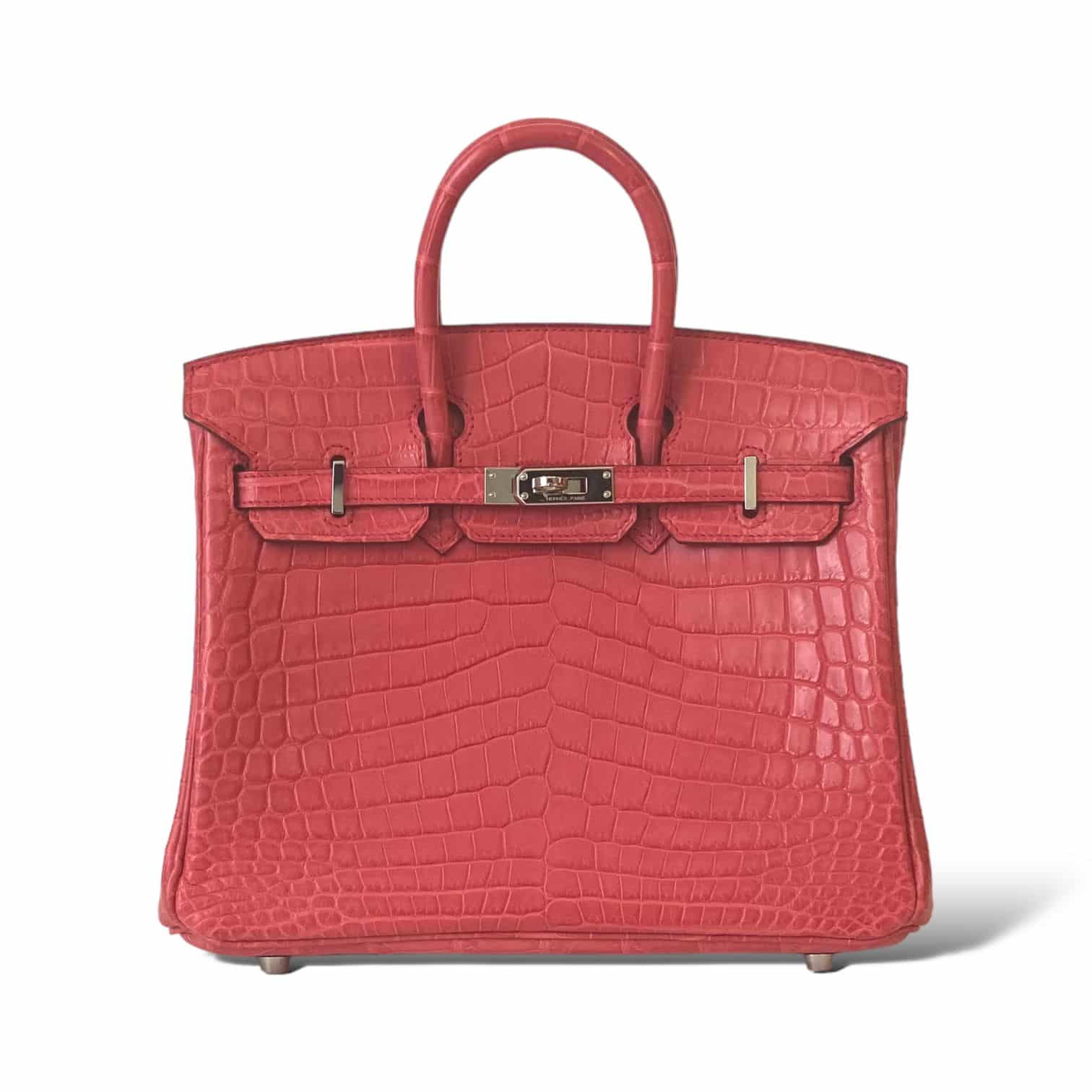 Hermes Birkin 25 Croco Bougainvillier PHW The Luxury Flavor