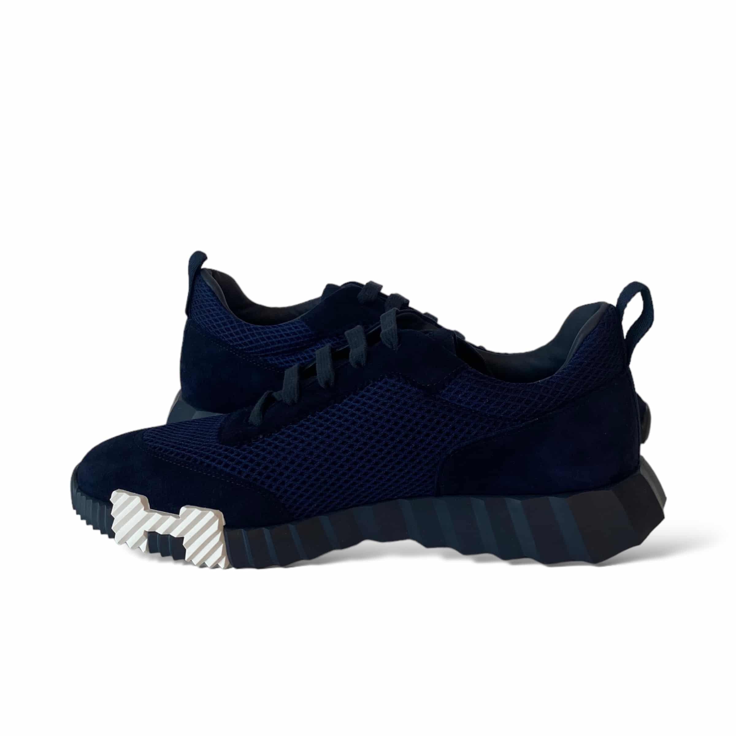 Hermes Bouncing Size 44.5 EU Sneakers Blue Marine and White | The ...