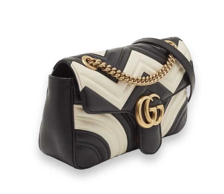 Gucci Marmont black/white Small bag - The Luxury Flavor