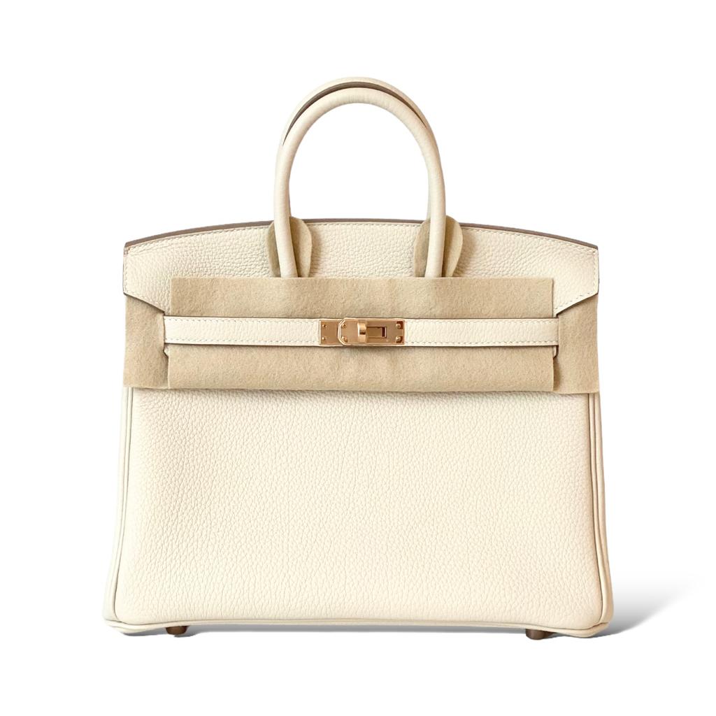 Hermes Birkin 25 Craie Togo RGHW - The Luxury Flavor