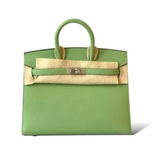 HERMES Birkin 25 Hand bag Y Epsom leather Green Vert criquet GHW Used