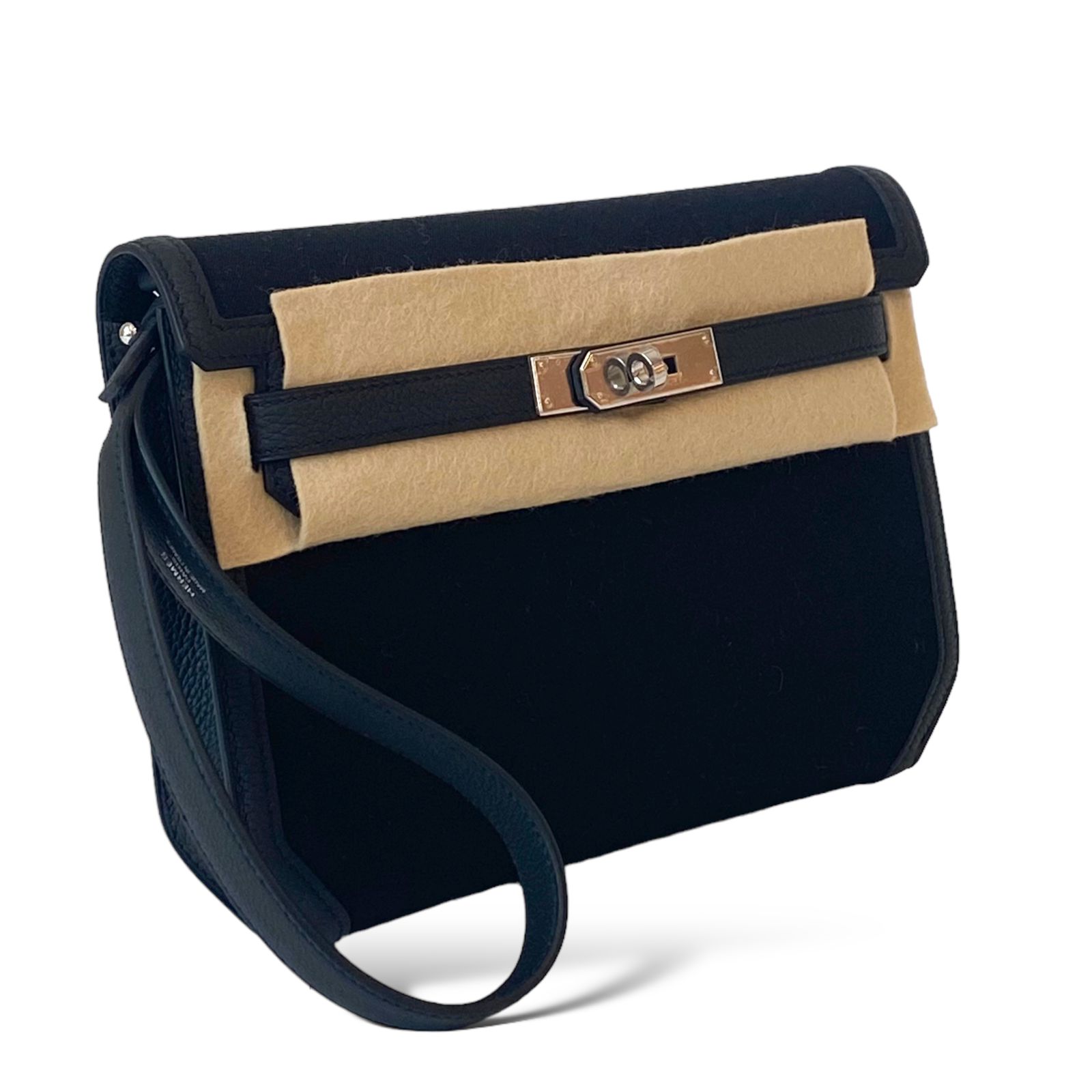 Hermes Kelly Depeche Black Canvas PHW - The Luxury Flavor