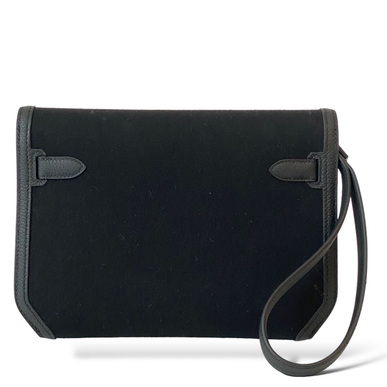 Hermes Kelly Depeche Black Canvas PHW - The Luxury Flavor