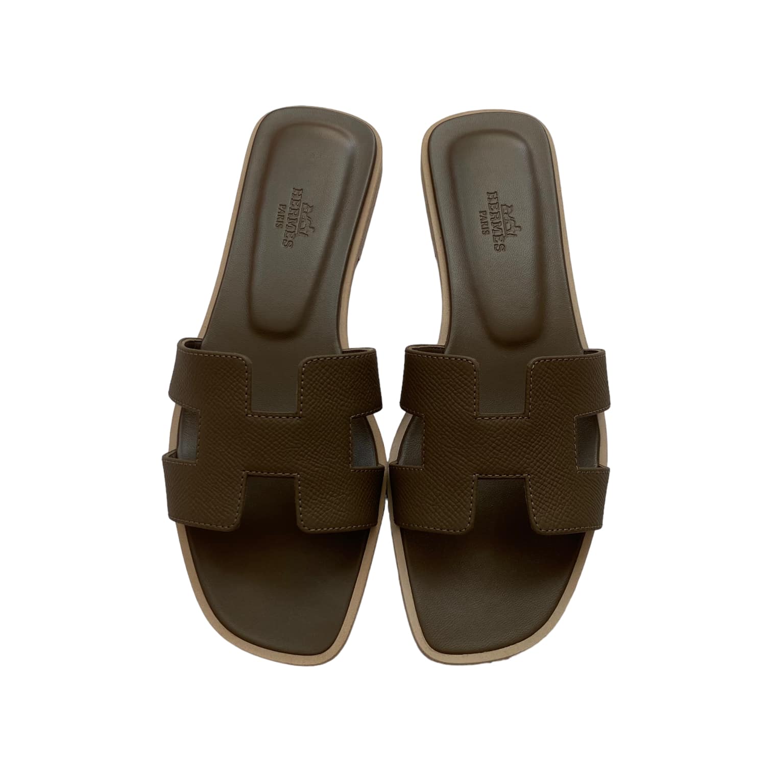 Hermes Oran sandal etoupe size 38 EU - The Luxury Flavor