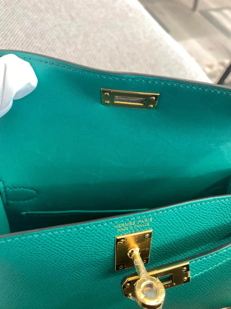 Hermes Mini Kelly Vert Jade GHW - The Luxury Flavor