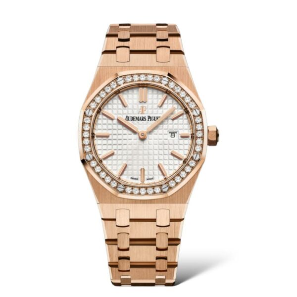Audemars Piguet Royal Oak 33mm 67651OR.ZZ.1261OR.01 Rose Gold Silver ...